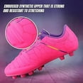thumbnail image 3 of Vizari USA Catalina Firm Ground Soccer Cleats for Kids – Comfortable, Durable, and Traction-Ready Shoes for Boys and Girls - Pink/Purple, 3, 3 of 5