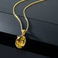thumbnail image 4 of Gem Stone King 18K Yellow Gold Plated Silver Mango Mystic Topaz Pendant Necklace for Women (4.50 Cttw, Oval 11X9MM, Gemstone Birthstone, with 18 inch Silver Chain), 4 of 4