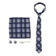 thumbnail image 4 of Conjunto de corbatas informales de estilo empresarial, hilo de poliéster, textura cómoda, gemelos decorativos prácticos, conjunto de corbatas para fiesta, 6 uds., 4 of 8