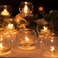 thumbnail image 4 of Portavelas de vidrio LAMORGIFT con forma de vela, 36 unidades, 4 of 7