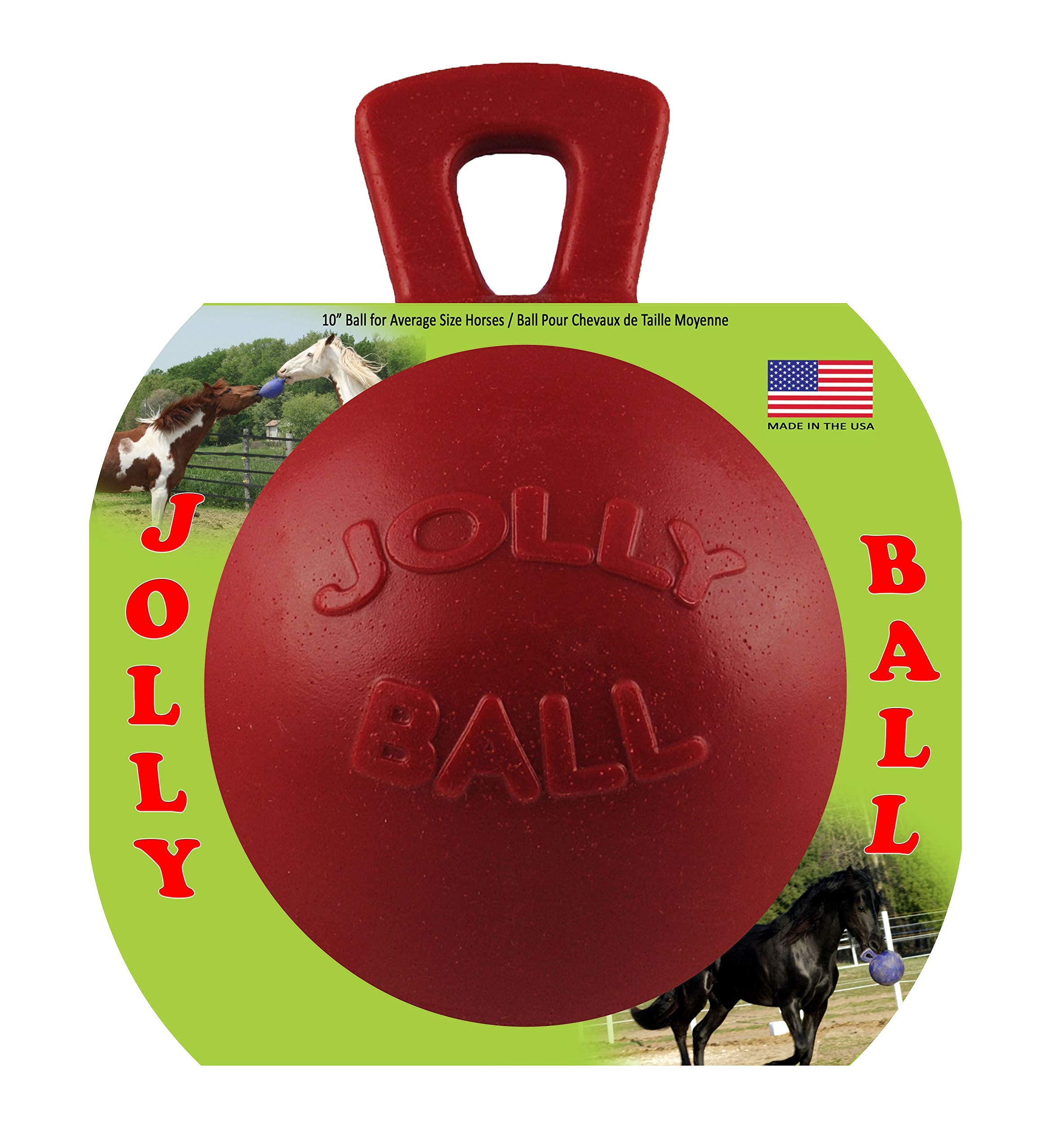 Jolly Pets 10-Inch Horse Jolly Ball, Red
