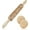 Wooden, variant on Marble Rolling Pin Heavy Nonstick Stone Dough Roller - 10 Inch Polished Barrel with Wooden Handles & Cradle Stand for Baking Pastry Bread Pizza Cookies Pie Crust Pasta Tortillas (Black)