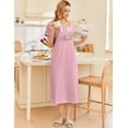 thumbnail image 4 of Ekouaer Cotton Nightgown Mumus for women with Nightgowns for Women Soft Sleepshirt Ladies Loungewear with Pockets, 4 of 7