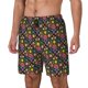 thumbnail image 1 of Balery Mexican Folk Art Floral Bañador para hombre, shorts de playa de secado rápido con entrepierna y forro de compresión-Large, 1 of 6