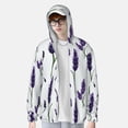 thumbnail image 3 of Fotbe Lavender Flowers Men's Women's UPF 50+ Sun Protection Jacket Hooded Cooling Shirt with Pockets Hiking Outdoor Performance-Medium, 3 of 8