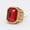 Golden Red Stone, variant on Vintage Masonic Gem Mens Titanium Steel Ring With Mixed Color Stones Sizes 8 9 10 11 12 13 Ideal Gift For Mens