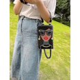 thumbnail image 3 of Bolso de mano tipo cartera de cuero con asa superior, personalizado, en 3D, para mujer, bandolera de hombro, 3 of 5