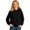 Black, variant on Pure Color Hooded Pullover Jacket with Wide Shoulder Strap for Relaxed Border Casual Kids' Suitable for All Seasons for Versatile Wear. Hoodies for Boys Girls Jacket with Hood Girl Hoodies