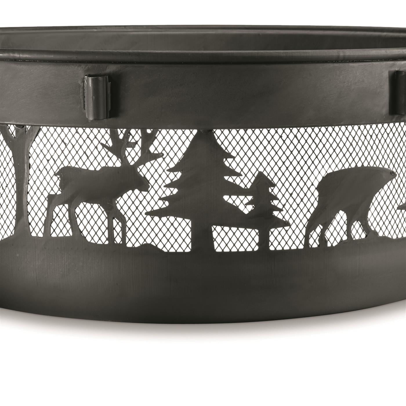 CASTLECREEK 47" Fire Pit with BBQ Grate Wilderness