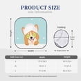 thumbnail image 3 of Wukai Corgi With Towel Ans Slice Cucumber Print Windshield Sun Shade, Car Front Window Shades Sunshade Cover Sun Visor Shield Block Automotive Interior Protector Blocks UV Rays-Large, 3 of 6