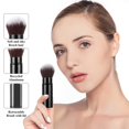 thumbnail image 3 of Retractable Makeup Brush Travel Face Blush Brush Portable Powder Brush with Lid Bronzer Buffing Powder Highlighter Flawless Powder Cosmetics, 3 of 5