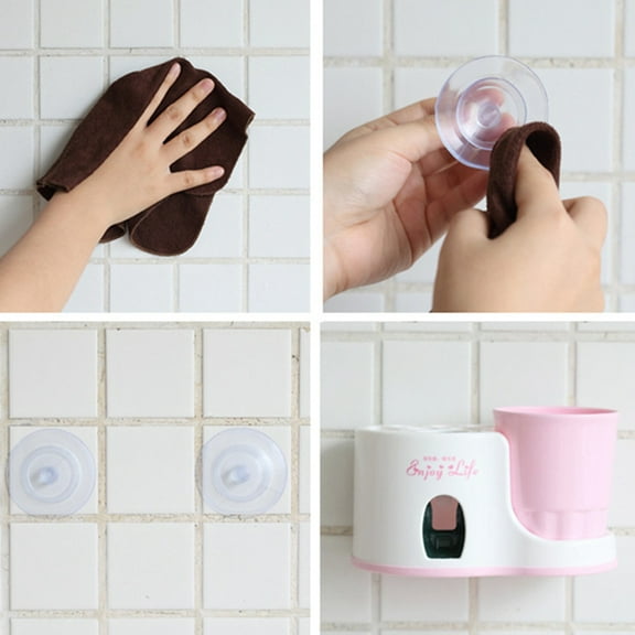 WHAMVOX Pink WallMounted Toothpaste Dispenser and Squeezer EcoFriendly Plastic Bathroom Accessory for Home Use