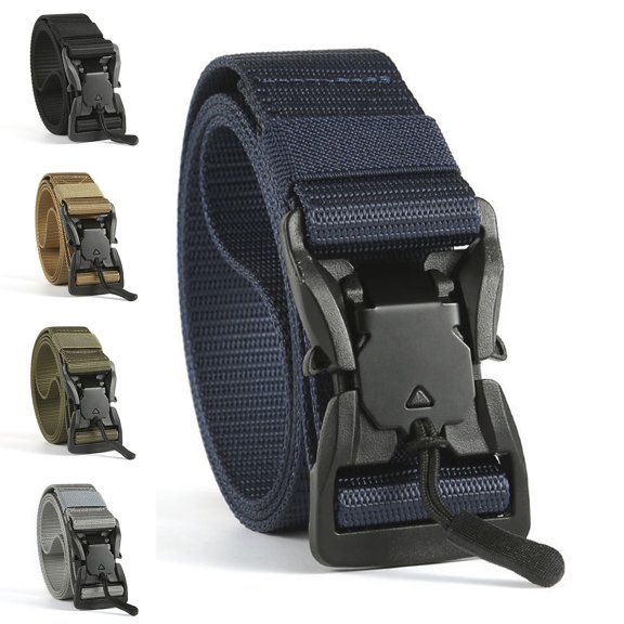 Men's Quick Release Belt Nylon Breathable Waist Belt for Outdoor Hiking Webbing Wear Lightweight Camping Belts