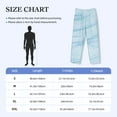 thumbnail image 6 of Kdxio Light Blue Marble Print Men's Sleep Pajama Pant Lounge Pants with Pockets, 6 of 8