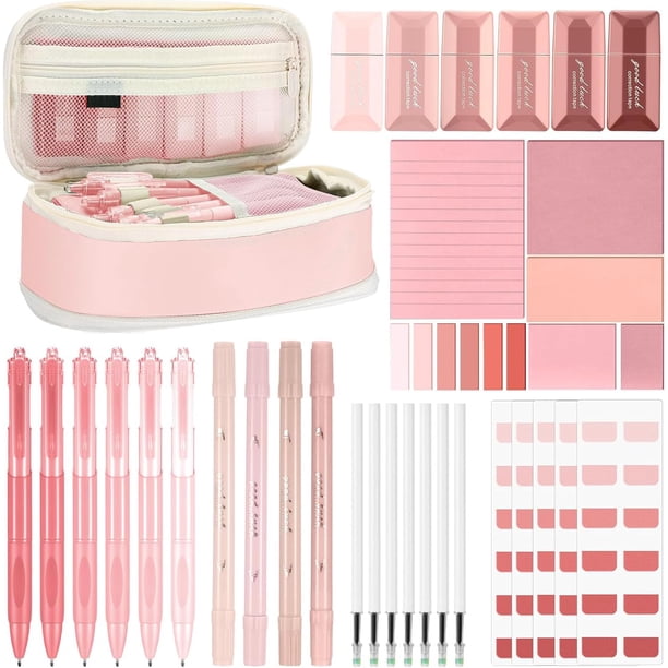 Set de papelería Janlaugh, 38 unidades, con estuche para lápices y notas adhesivas