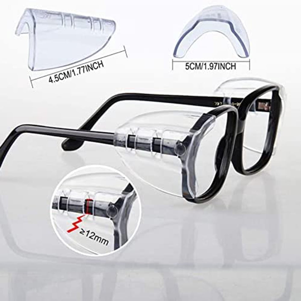 Protections Latérales Pour Lunettes - Lot De 4 Ailes En TPU - Anti-poussière, Anti-rayures - Pour Lunettes De Vue Ou Sécurité