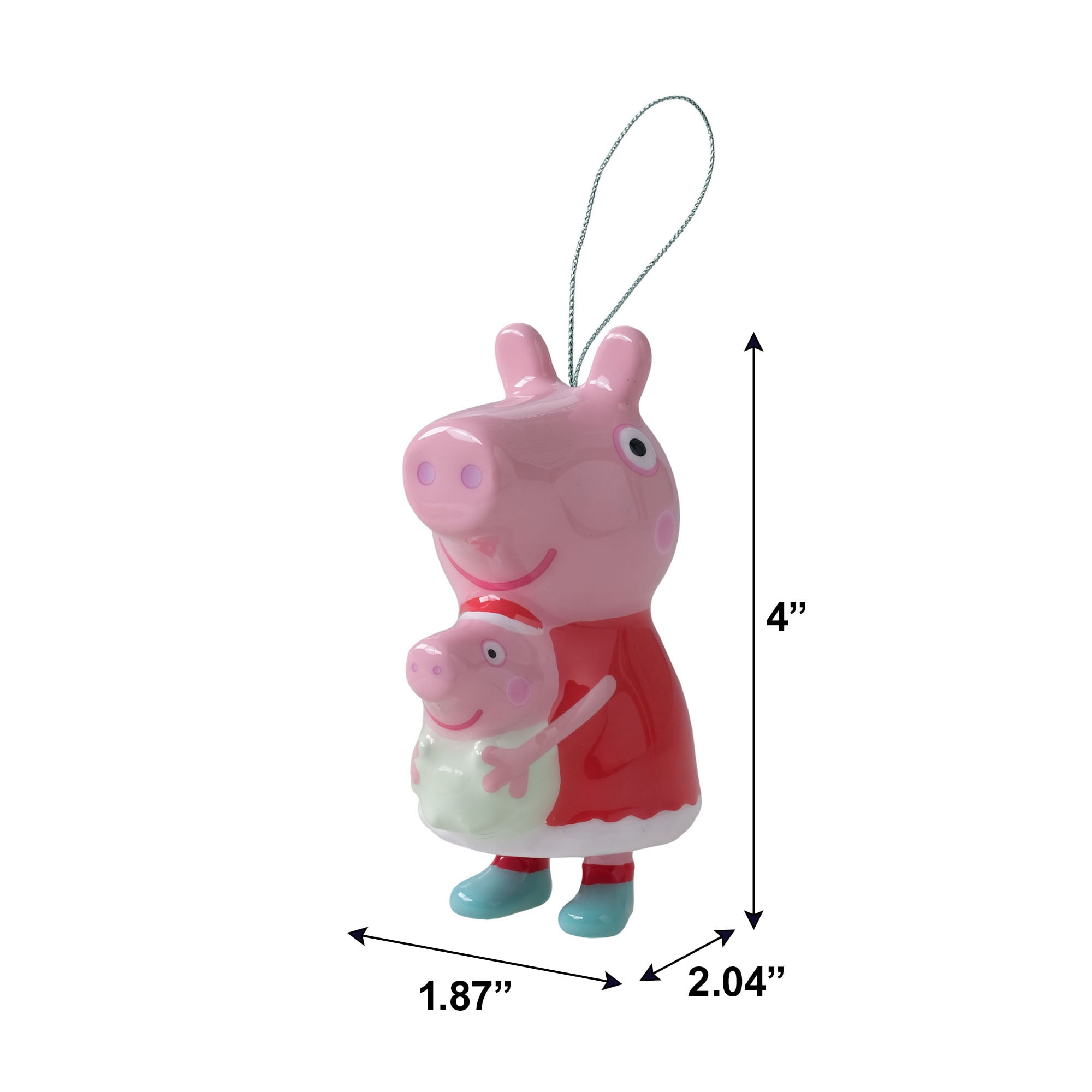 Peppa Pig Christmas Ornament – Peppa Holding George Hanging Decoration