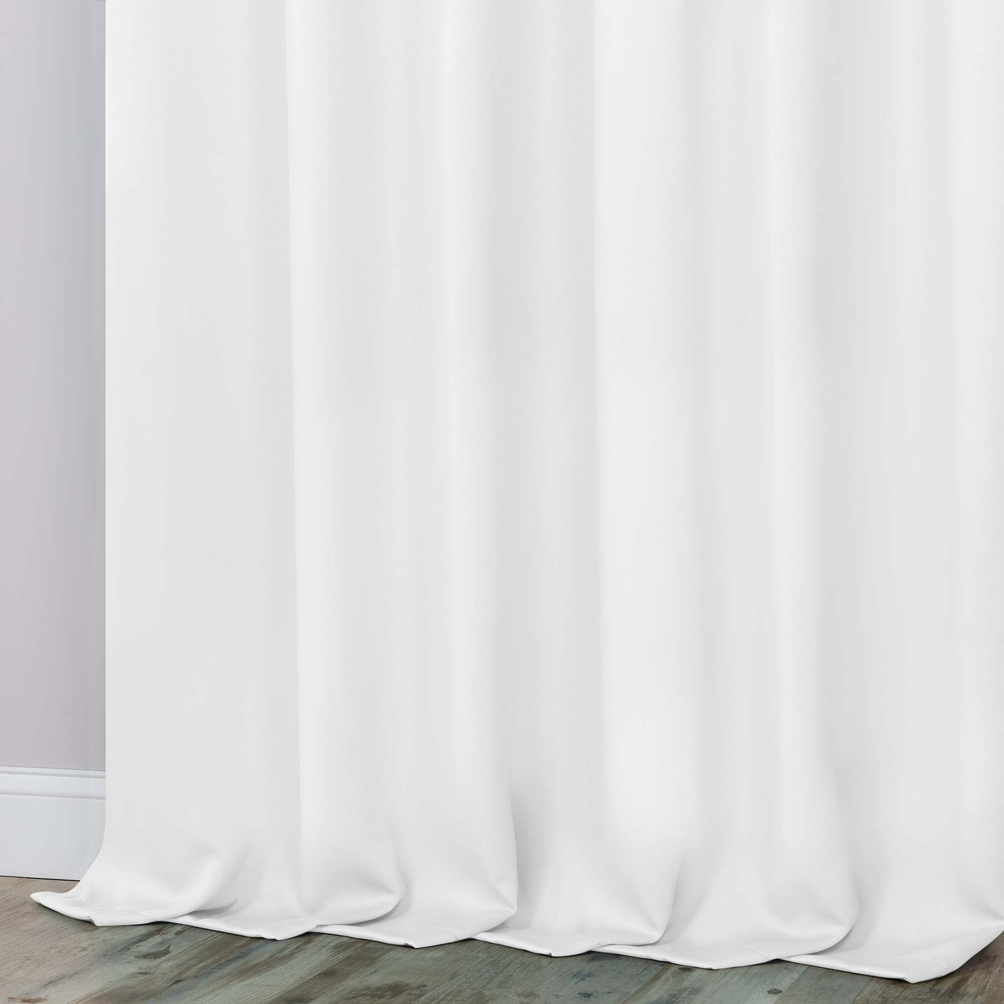 Superior Blackout Solid Light Filtering Grommet Curtain Panel Set, 70" x 96", Snow White