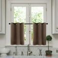 thumbnail image 1 of Solid Sunscreen Curtain 1 Panel Blackout Curtain Short Type Room Curtain Rod Pocket Style Curtain Kitchen Living Room Decor, 1 of 4