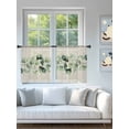 thumbnail image 5 of Semi Sheer Window Curtains 54 Inches Long, Green Eucalyptus Leaves Rod Pocket Silky Chiffon Curtain Treatment Drapes for Kitchen, Living Room, Farmhouse Rustic Botanical Burlap 52"x54", 2 Panels, 5 of 9