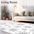 thumbnail image 2 of ODIKA 6x9 Machine Washable Non-Slip Area Rug, Elegant Sequin Snowflake Holiday Festive Floor Protection High Traffic Rug, White, 625347, 2 of 7