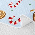 thumbnail image 5 of Erosebridal Gingerbread Cookies Quilt Full 3-Piece,Christmas Baking Full Bedspread Sets,Sky Blue,1 Coverlet and 2 Pillowcases, 5 of 7