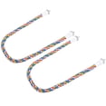 thumbnail image 1 of Spiral Rope, Soft Handmade Bird Rope Perch Brightly Colored  For Chewing For Parrots Playing For Preening, 1 of 8