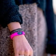 thumbnail image 4 of myID Hive Medical ID Bracelet for Diabetes Epilepsy Autism and More - Black Pod (S/M, Neon Pink), 4 of 7