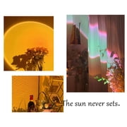 FAMKIT Sunset Lamp, RGB Color Changing LED Sunset Projector, 16 Colors Sunset Lamp Projection, 360° Rotation Floor Lamp Rainbow Projection Light for Gifts, Bedroom, Party, Christmas Decor