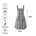 thumbnail image 2 of Delantal de moda de poliéster para mujer, mono de cocina con doble bolsillo y cintura para cocinar, ropa de trabajo, lindo estilo occidental, 2 of 5