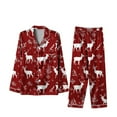 thumbnail image 2 of Family Christmas Pajamas Matching Sets Silk Casual Matching Set for Family, 2 of 10