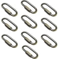 thumbnail image 1 of 10 Pack D Shape Chain Locking 4MM Chain Quick Link Connector Antique Brass, 1 of 4