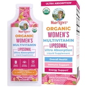 MaryRuth's Multivitamin Liposomal for Women Ages 18+, USDA Organic, Vanilla Peach Flavor Vegan Sugar-Free Travel Pack 14-pack 0.5 fl oz