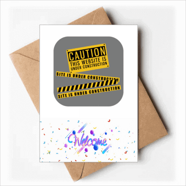 Logo Website Is Under Construction Welcome Back Greeting Cards Envelopes Blank