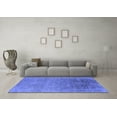thumbnail image 3 of Ahgly Company Machine Washable Indoor Rectangle Oriental Blue Industrial Area Rugs, 7' x 10', 3 of 4