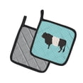 thumbnail image 2 of Caroline's Treasures Belted Galloway Cow Blue Check Pair of Pot Holders, 2 of 3