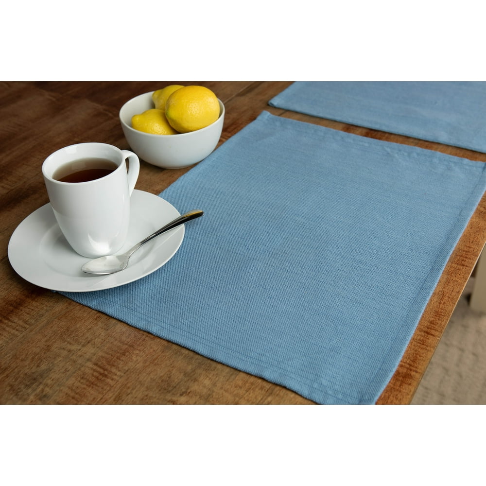 Mainstays Woven Solid Placemats, Polyester Cotton Blend, 13 in x 18 in