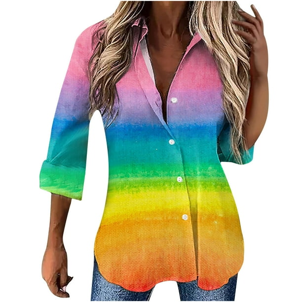 Moda mujer sexy manga larga con cuello en v pulóver estampado casual blusa tops Fridja fjkfkj3773