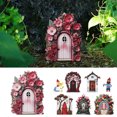 thumbnail image 2 of SLYNSHome Clearance Artificial Gnome Door Sculpture Fairy Door for Garden,Wood Gnome Home Ornaments Decoration for Kids Room,Wall and Trees Outdoor Miniature Fairy Garden Outdoor Decor Accessories, 2 of 2
