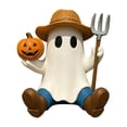 thumbnail image 2 of Halloween Cowboy Ghost Figurine - Charming Resin Ghost Decor with Western Hat, for Tabletops, Party Centerpieces & Seasonal Home Decor, 2 of 9