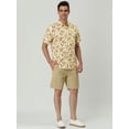 thumbnail image 4 of CamiHawaiaDe PlaEstampado Floral Con Botones ManCorCamiDe Verano PaHombres Amarillo 52, 4 of 7