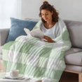 thumbnail image 3 of Sage Green Plaid Throw Blanket, Flannel Fleece Blanket with Striped Design for Couch, Spring Farmhouse Buffalo Checkered Soft Breathable All Season Plush Blankets for Sofa Office Bed 50"x60", 3 of 9