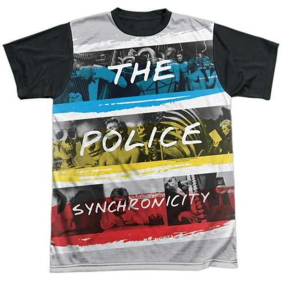 The Police - Synchronicity - Short Sleeve Black Back Shirt - Medium