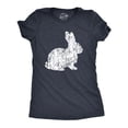 thumbnail image 1 of Womens Big Bunny T Shirt Funny Cute Easter Sunday Rabbit Tee for Ladies (Heather Navy) - L, 1 of 3