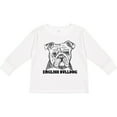 thumbnail image 3 of Inktastic English Bulldog Sketch Portrait with Dog Breed Name Boys or Girls Long Sleeve Toddler T-Shirt, 3 of 5