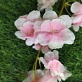 thumbnail image 3 of Girlsshop Simulation Cherry Blossom Flower Vines Artificial Flowers for Outdoors Hanging,Light Pink, 3 of 9