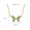 thumbnail image 2 of Collier de couloir papillon de mode: Strass Pendentif Collier Clavicule Collier Clavicule, 2 of 10