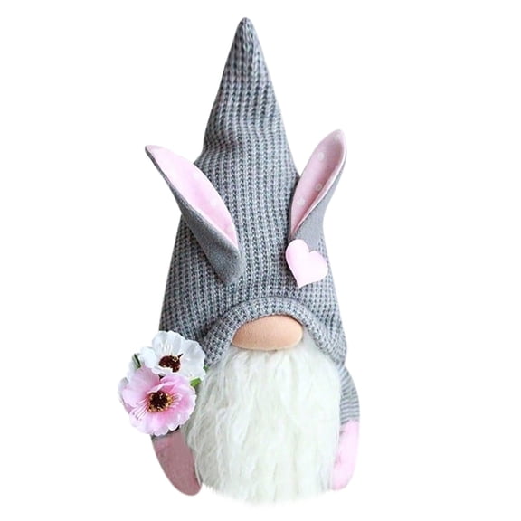 STPToys Easter Gnomes Decorations,Bunny Spring Swedish Rabbit Plush Scandinavian Faceless Dwarf Elf Gift for Table Ornament Home Decor - Gray