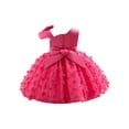 thumbnail image 2 of vastwit Baby Girls Butterfly Dress Single Shoulder Princess Party Tulle Birthday Tutu Prom Gown with Headband Hot Pink-A 80, 2 of 5