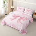thumbnail image 3 of Erosebridal Girls Bowknot Bed Spread Queen For Kids,Pink Damask Bohemian Exotic Style Queen Coverlet Set,3pcs, 3 of 7